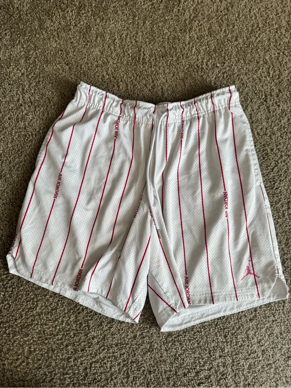 Air Jordan White with Red Stripe Shorts